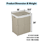 Laundry Hamper With Lid PE Rattan
