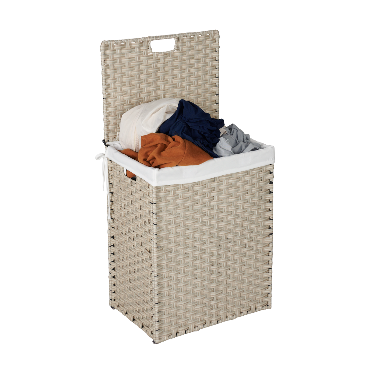 Laundry Hamper With Lid PE Rattan