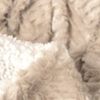 DaDalogy Bedding Champagne Ivory Faux Fur Throw Blanket