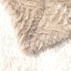 DaDalogy Bedding Champagne Ivory Faux Fur Throw Blanket