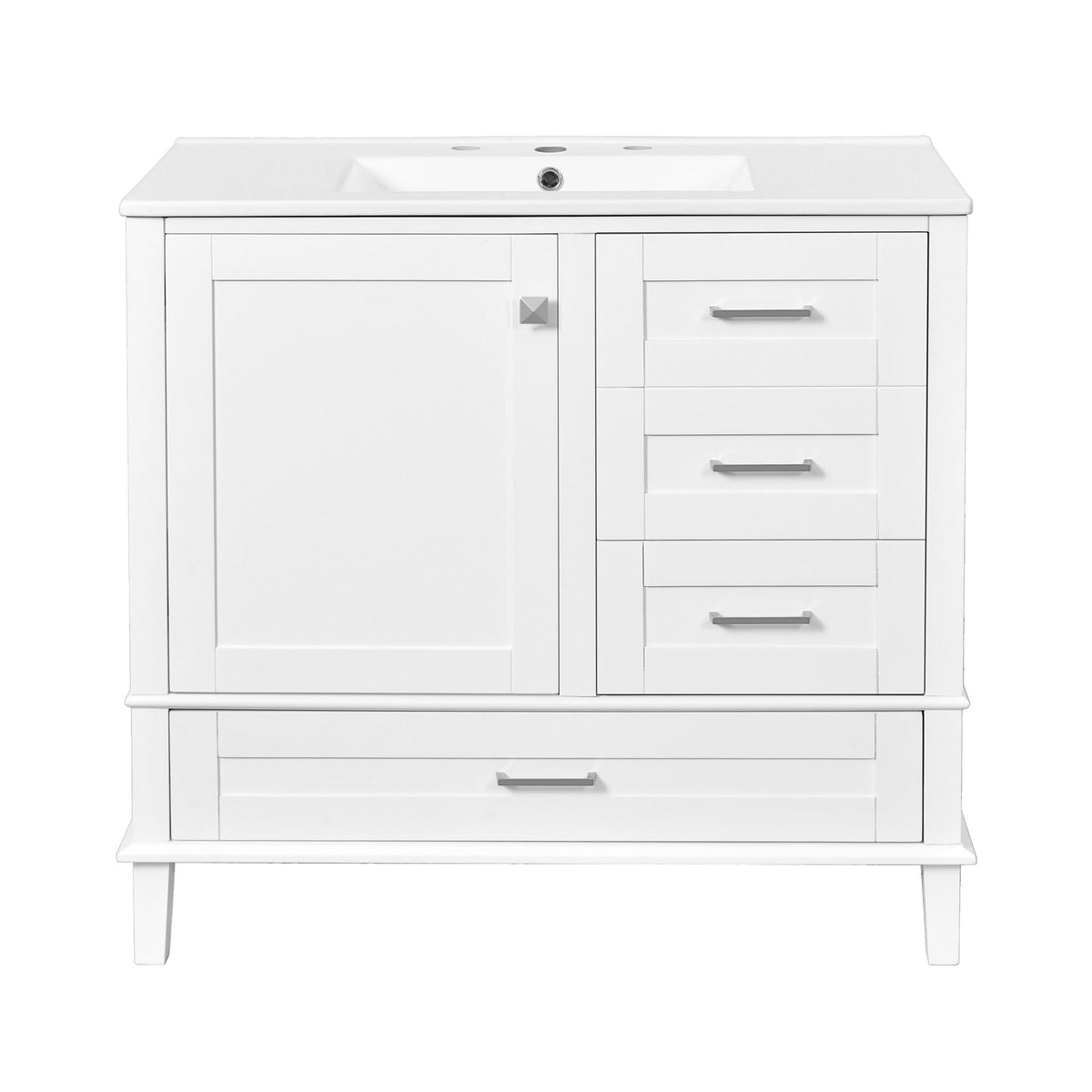 Modern Bathroom Cabinet With Sink Combo Set