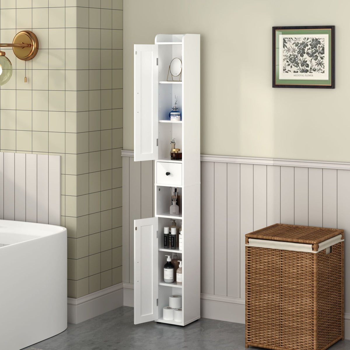 Slim Tall Bathroom Storage Cabinet