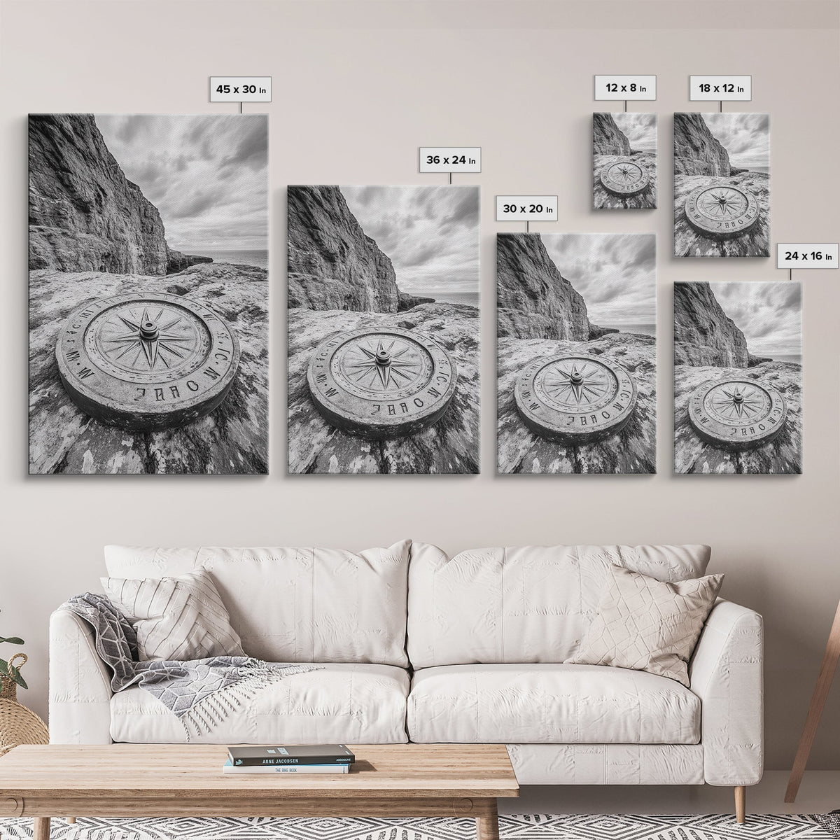 Compass On Cliff