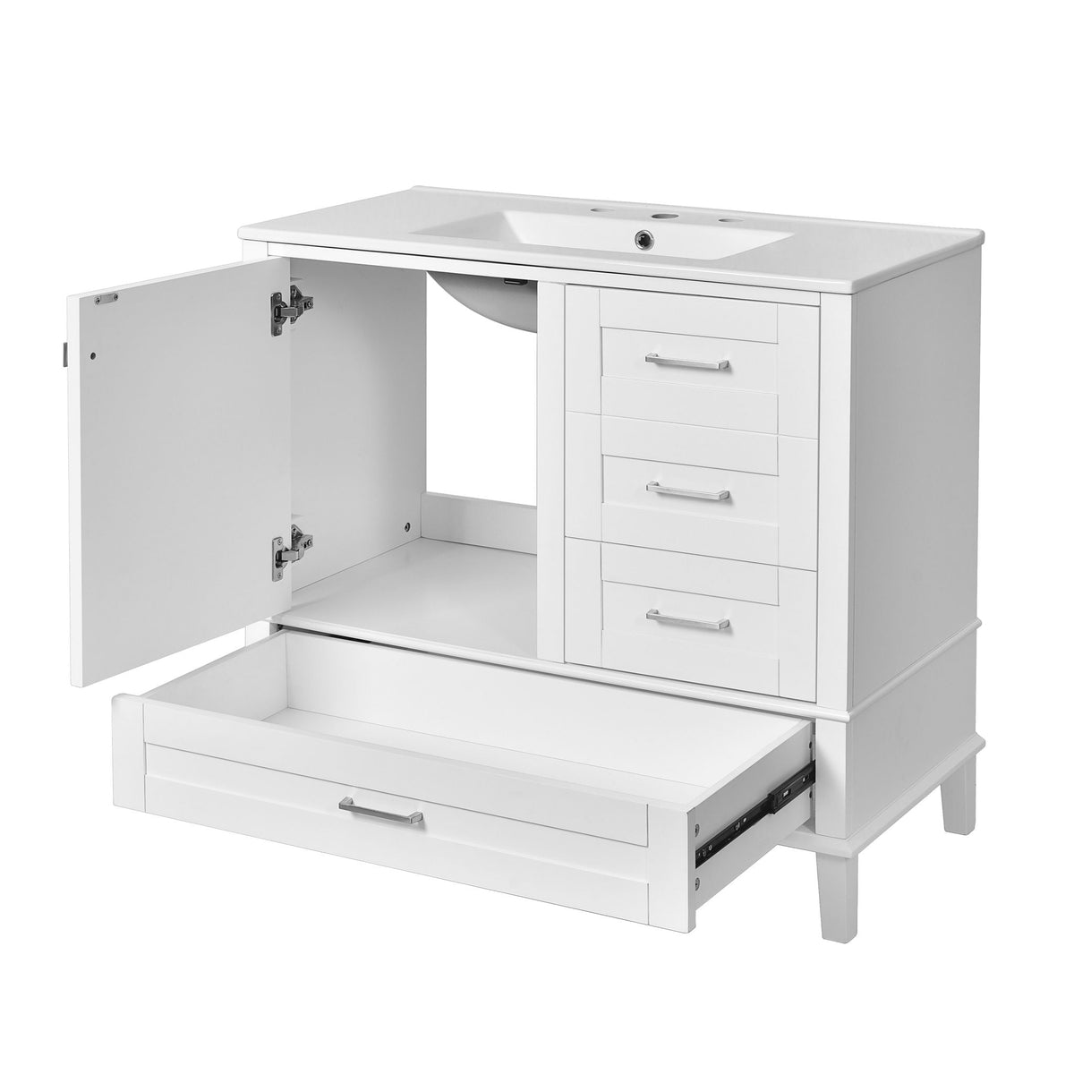 Modern Bathroom Cabinet With Sink Combo Set