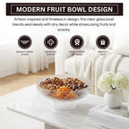 Decorative Fluted Transparent Glass Bowl