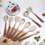 10 Pieces Kitchen Tools Set Wooden Handle