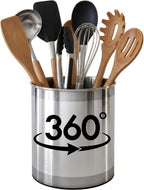 Rotating Utensil Holder — Plastic - Steel