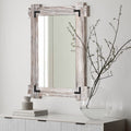 Rustic Wood Bathroom Mirror, Farmhouse 30"x20"