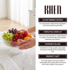 Decorative Fluted Transparent Glass Bowl