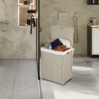 Laundry Hamper With Lid PE Rattan