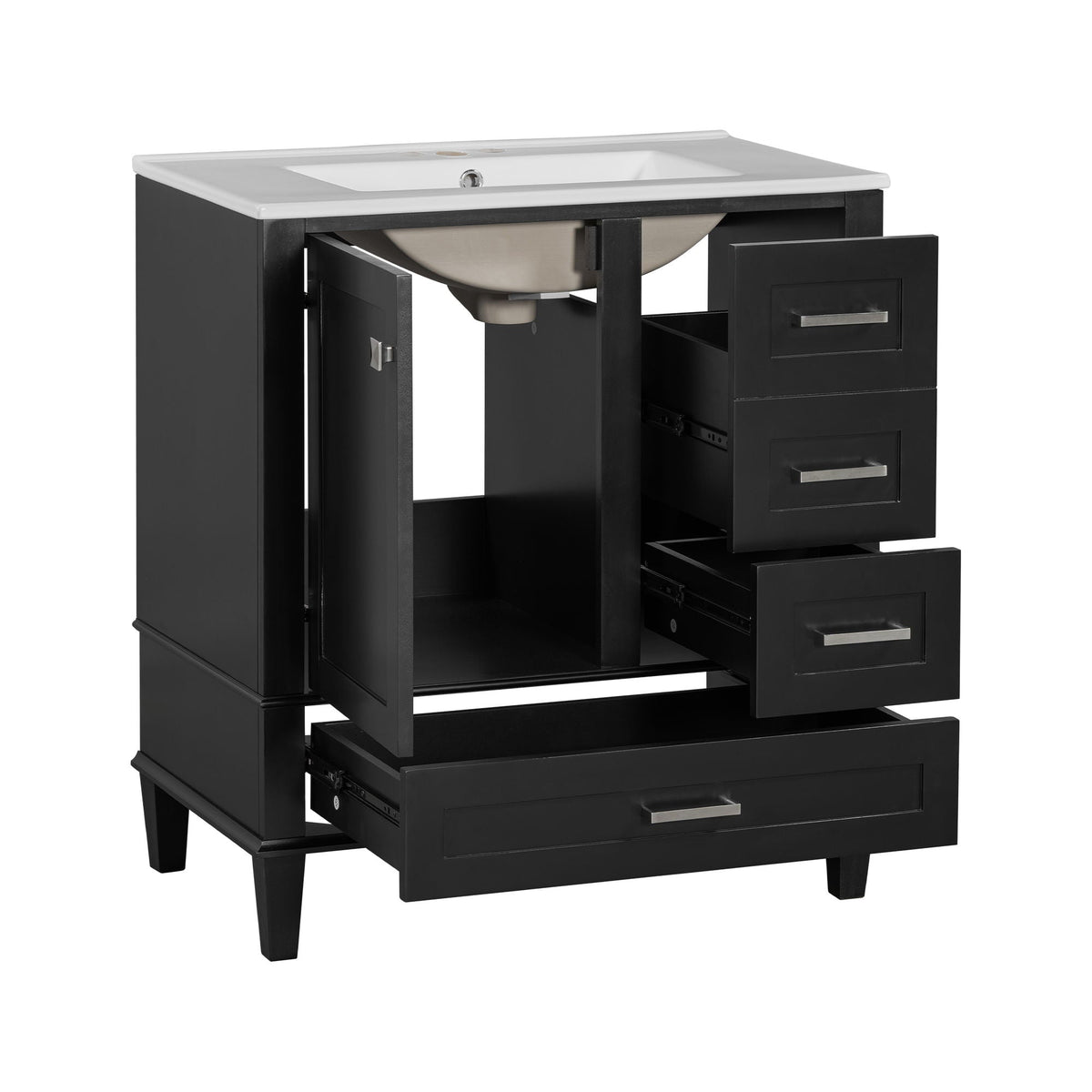 Modern Bathroom Cabinet With Sink Combo Set