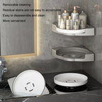 Rotating toilet triangle storage rack wall mounted