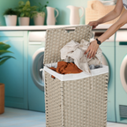 Laundry Hamper With Lid PE Rattan