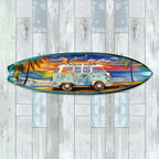 Surf Van at the Beach Surfboard Coastal Wall Art