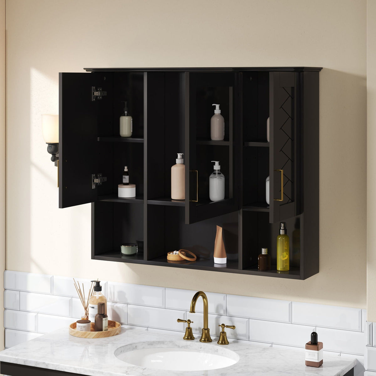 Modern Wall Mounted Medicine Cabinet With Adjustable Shelves