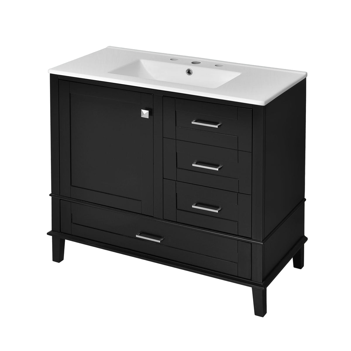 Modern Bathroom Cabinet With Sink Combo Set