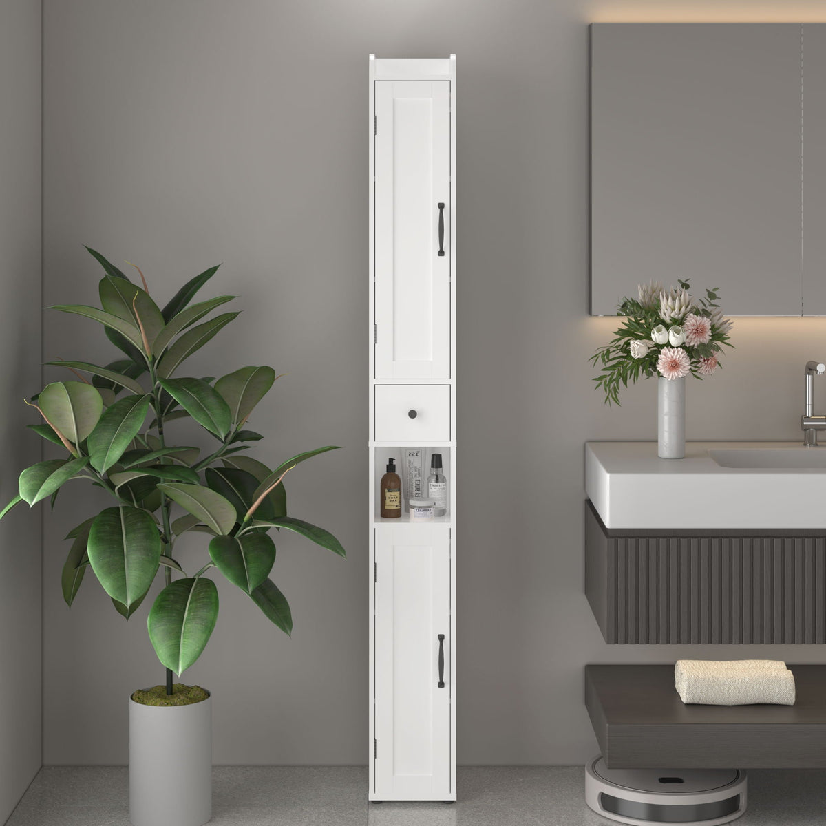 Slim Tall Bathroom Storage Cabinet