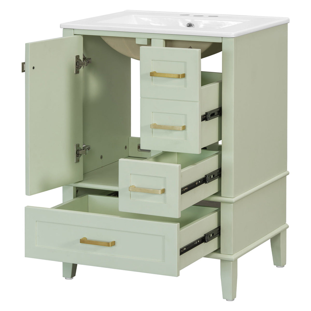 Modern Bathroom Cabinet With Sink Combo Set