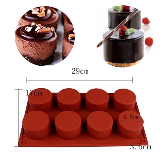 8 Cavity Silicone Cake Mold