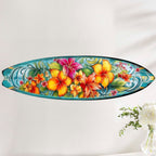 Hawaiian Flowers Surfboard Coastal Wall Art