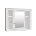 Wall Mounted Bathroom Storage Cabinet With Mirror, Cabinet With 6 Open Shelves