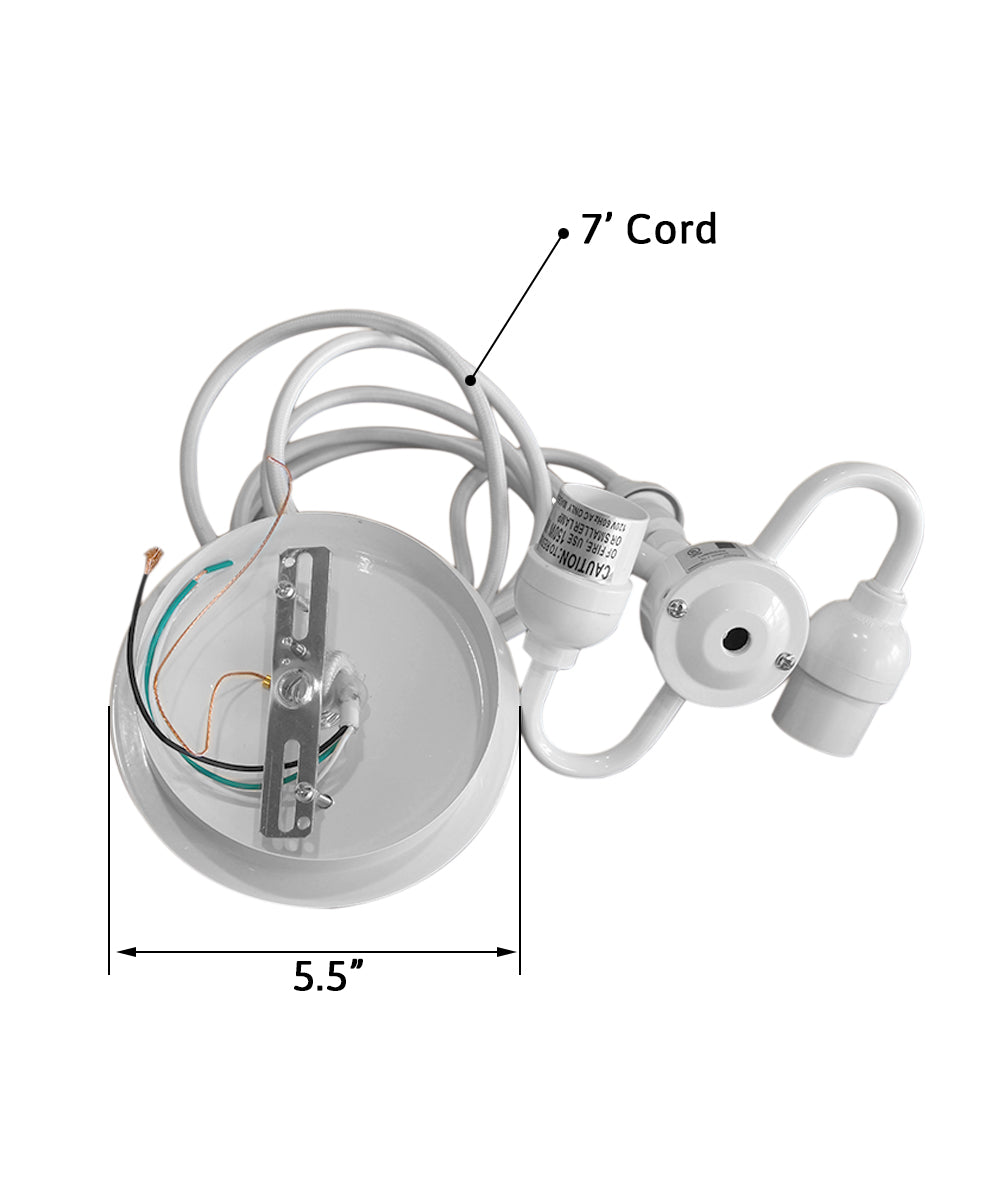16" W 2 Light Pendant Light Oatmeal Linen Drum Shade with Diffuser