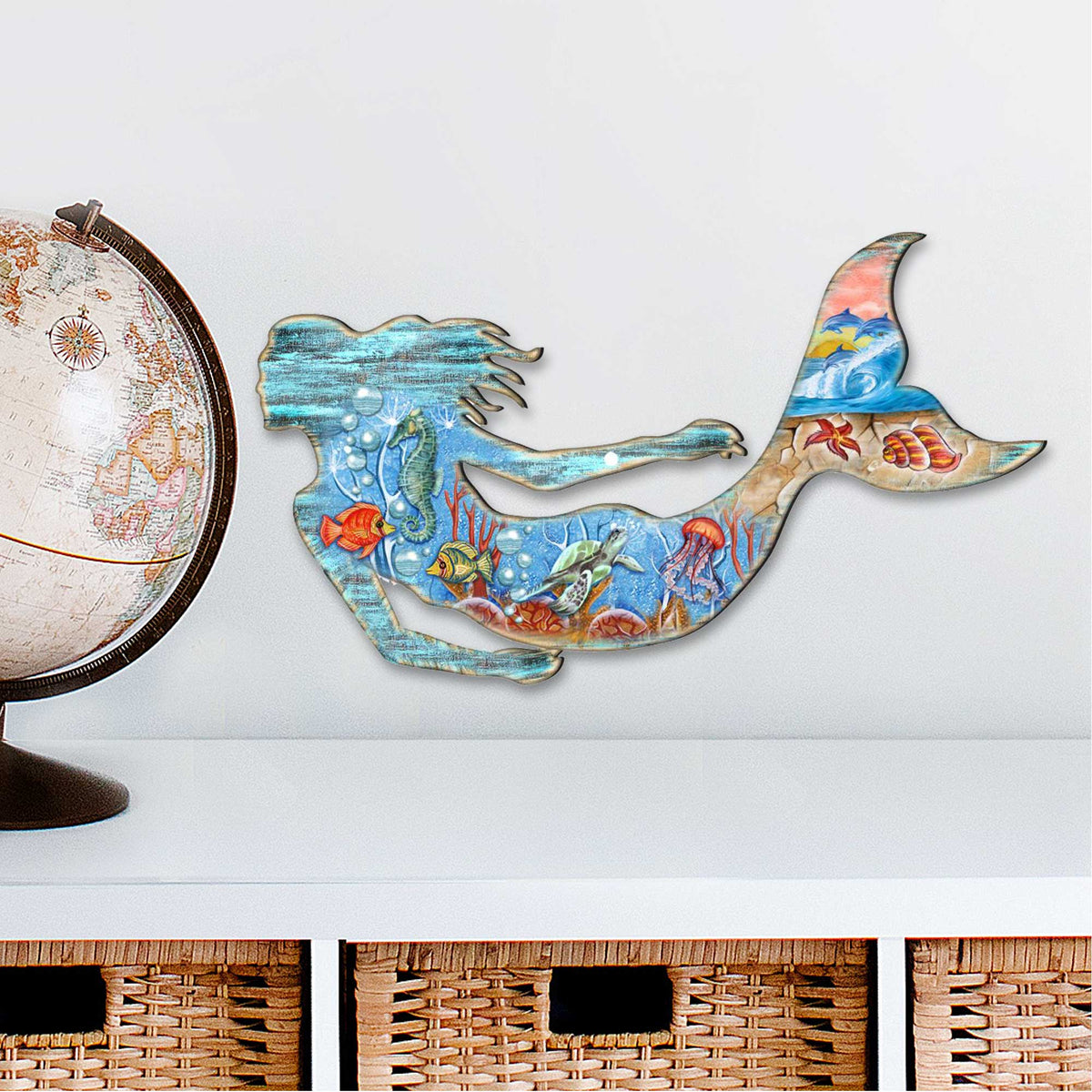 Rustic Mermaid Door Decor