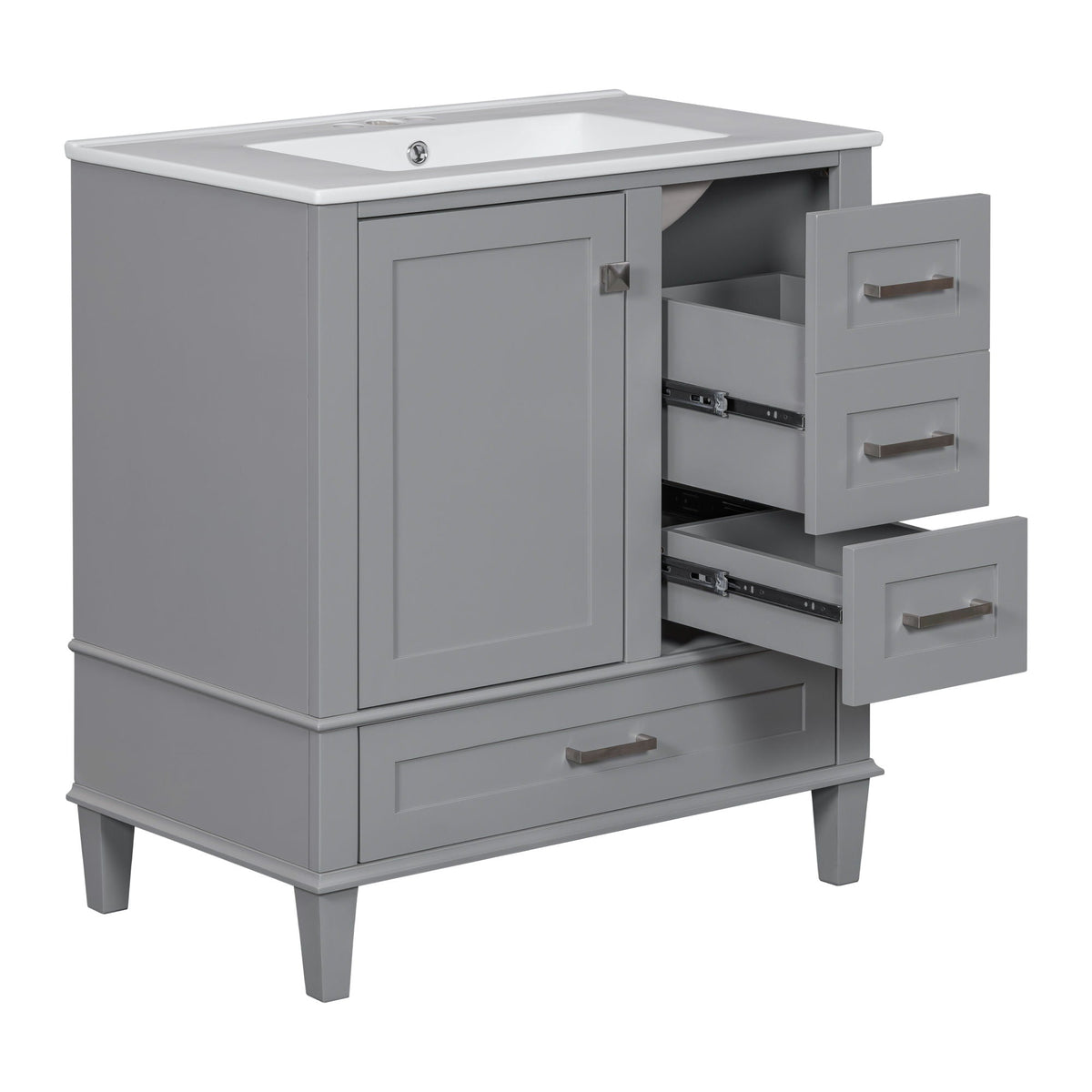 Modern Bathroom Cabinet With Sink Combo Set