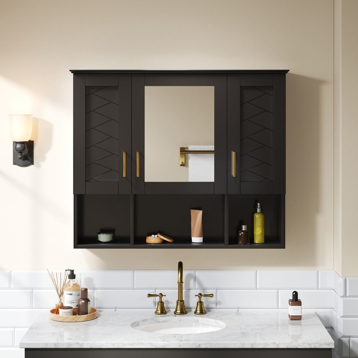 Modern Wall Mounted Medicine Cabinet With Adjustable Shelves