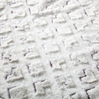 DaDa Bedding Milky White Purple Faux Fur Sherpa Throw Blanket