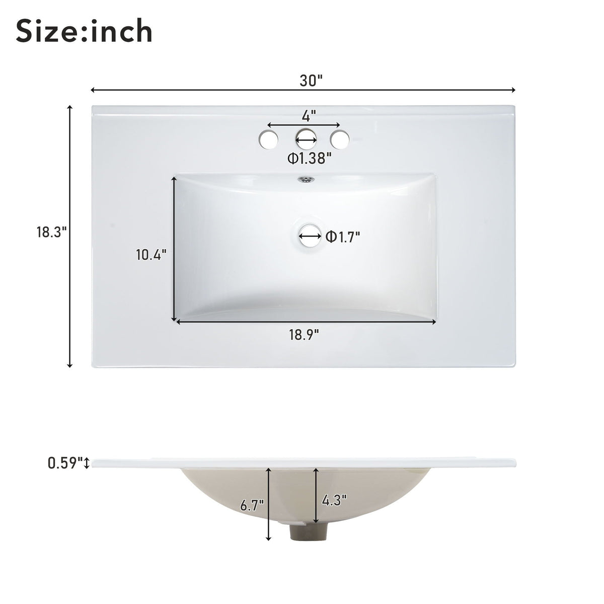 Modern Bathroom Cabinet With Sink Combo Set