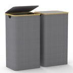 2Pcs Collapsible Laundry Hamper with Lid Handle 100L/26.4Gal