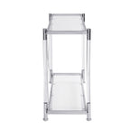 Chrome Glass Sofa Table, Acrylic Side Table, Console Table For Living Room & Bedroom - Chrome