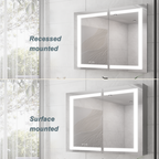 36 x 30 inch Medicine Cabinet with LED Vanity Mirror Anti-Fog
