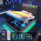Upholstered Bed, Hydraulic Storage Bed (Without Mattress)