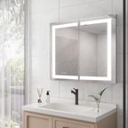 36 x 30 inch Medicine Cabinet with LED Vanity Mirror Anti-Fog