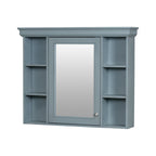 35 ''x 28' 'blue wall mounted bathroom storage cabinet with mirror door