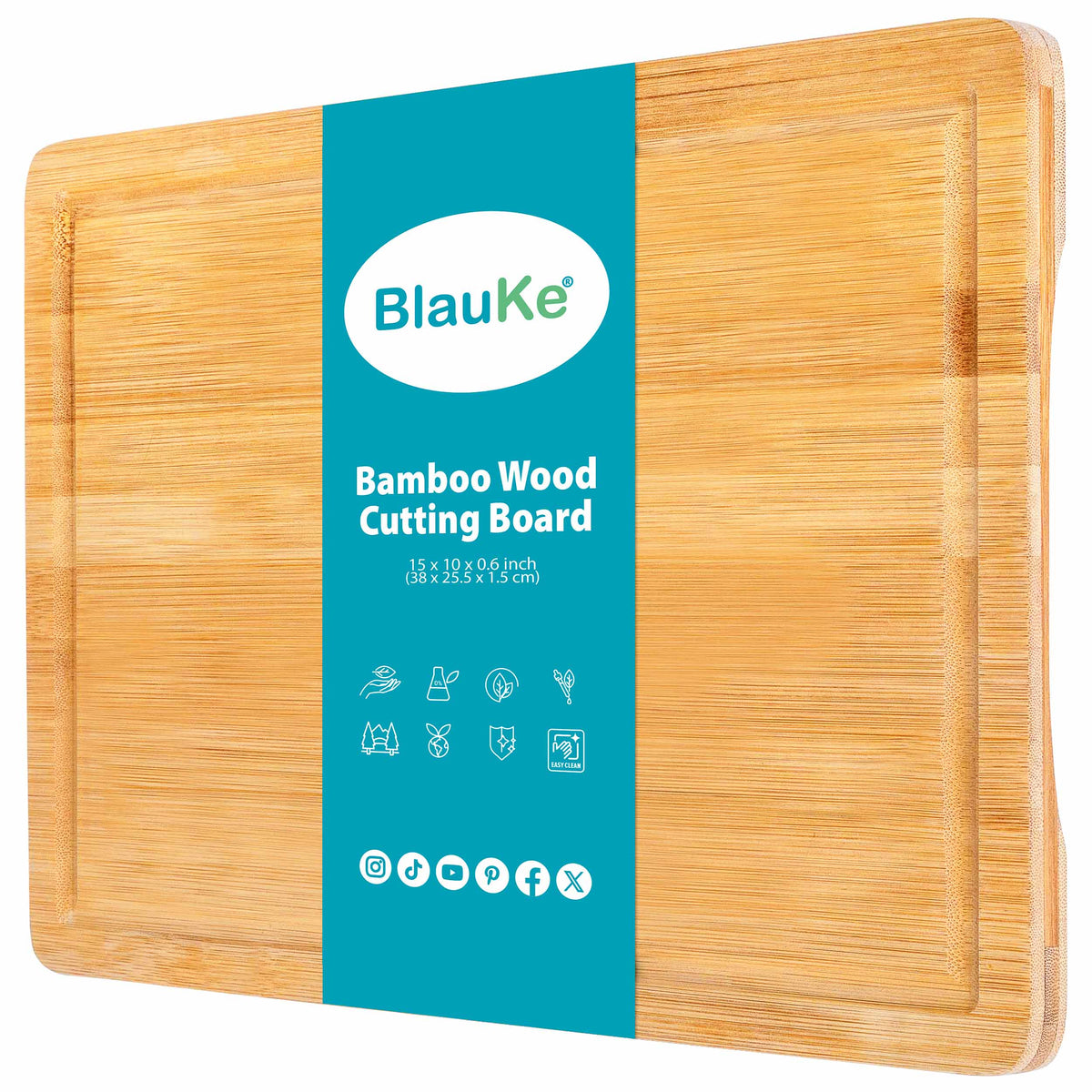 Wood Cutting Board for Kitchen 15x10 inch