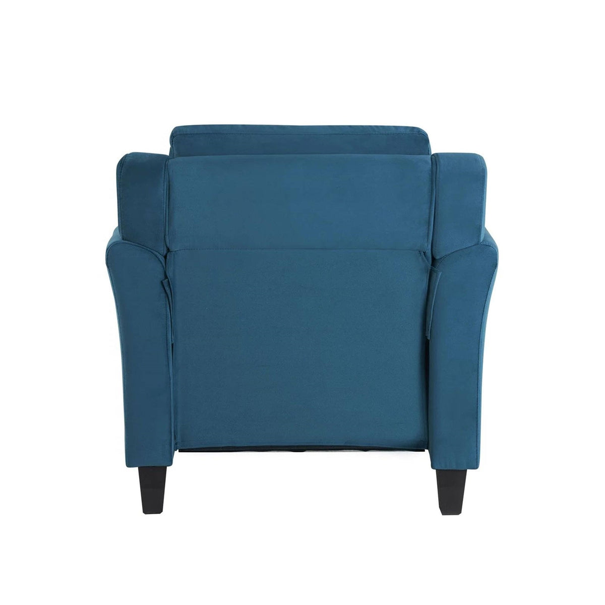 Blue Microfiber Upholstered Armchair