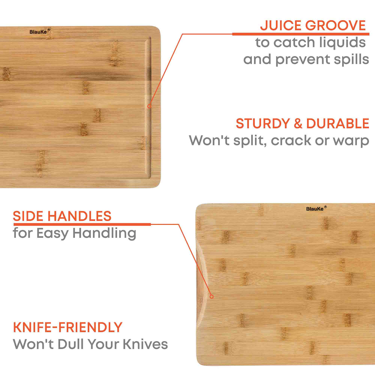 Wood Cutting Board for Kitchen 15x10 inch