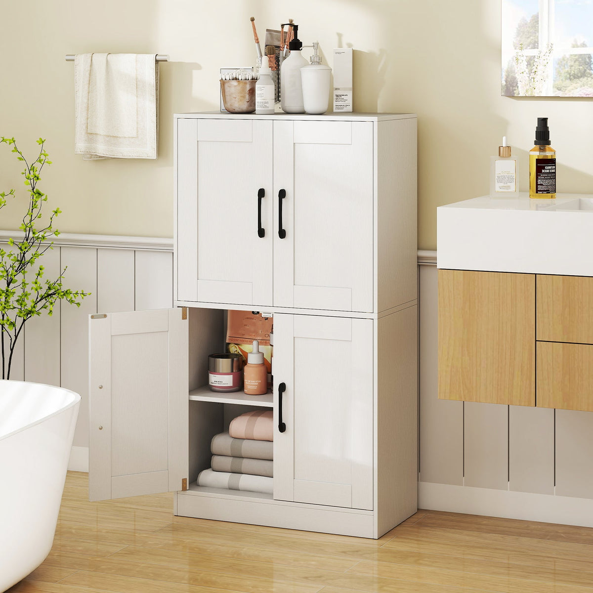 Bathroom Cabinet 43.5 inch Storage Cabinet