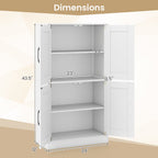 Bathroom Cabinet 43.5 inch Storage Cabinet