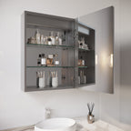 26x20 inch Bathroom Medicine Cabinet with LED Mirror, Anti-Fog, Waterproof