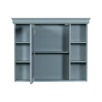 35 ''x 28' 'blue wall mounted bathroom storage cabinet with mirror door