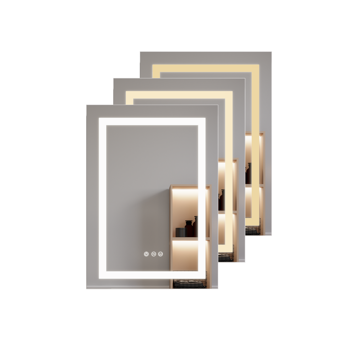 26x20 inch(Left Door) bathroom medicine cabinet with LED mirror