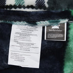 Tache Forest Green Plaid Flannel Throw Blanket
