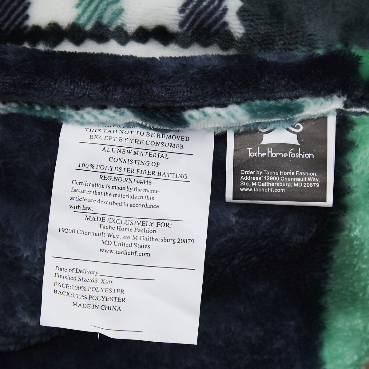 Tache Forest Green Plaid Flannel Throw Blanket