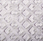 DaDa Bedding Milky White Purple Faux Fur Sherpa Throw Blanket