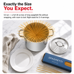 Stainless Steel Pasta Pot with Strainer Lid (5.5 Qt)