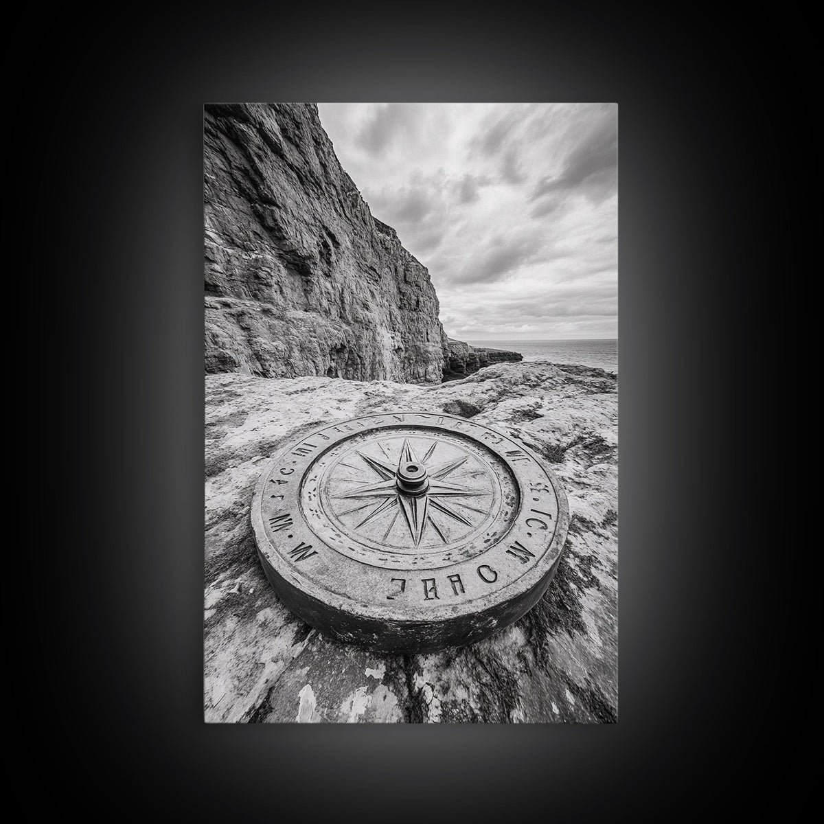 Compass On Cliff
